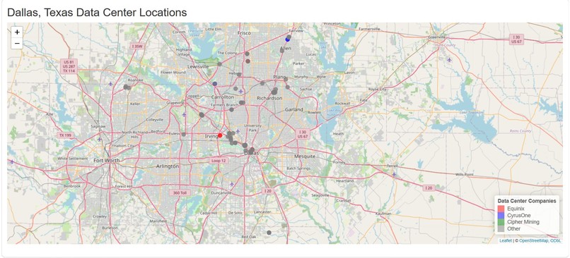 Texas Data Center Location Explorer – screenshot 1