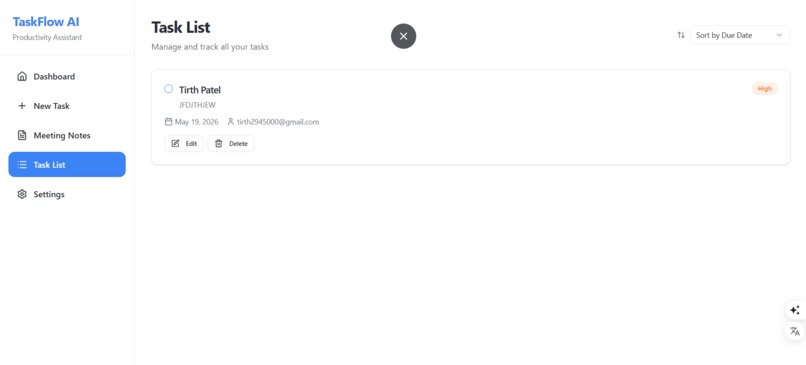 TaskFlow AI – screenshot 3