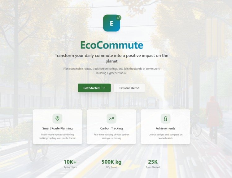 EcoCommute – screenshot 1
