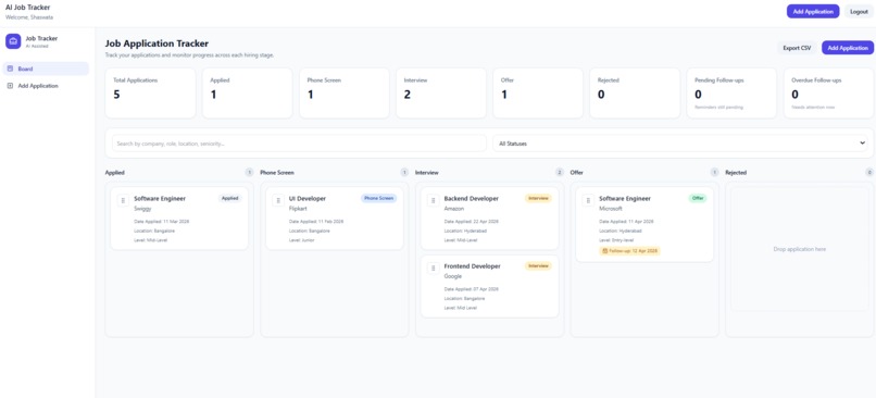 AI-Assisted Job Application Tracker  – screenshot 1