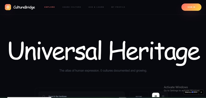 CultureBridge AI — A Living Atlas of Human Culture – screenshot 3