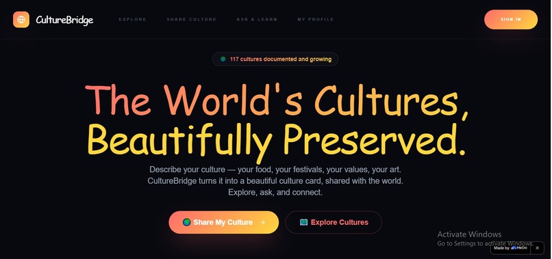 CultureBridge AI — A Living Atlas of Human Culture – screenshot 5