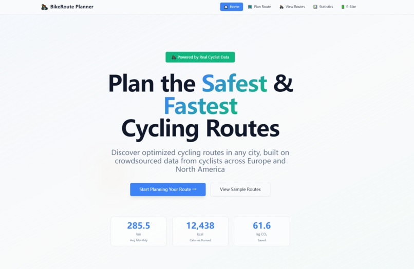 BikeRoute Planner – screenshot 1