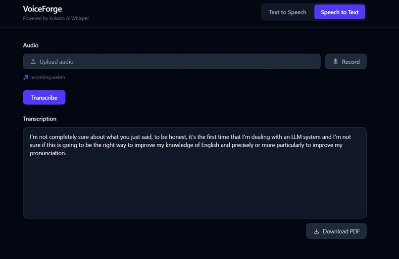 VoiceForge – screenshot 2