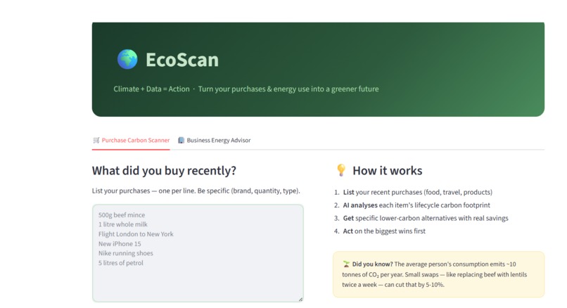  EcoScan AI  – screenshot 1