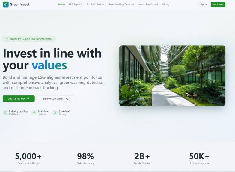 Invest in line with your values – screenshot 1