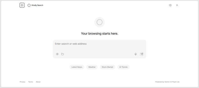 kindly search – screenshot 1