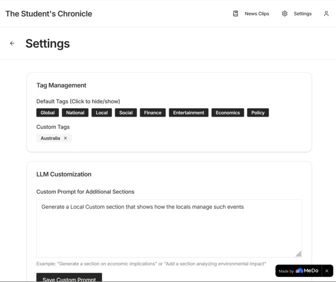 The Student's Chronicle – screenshot 2