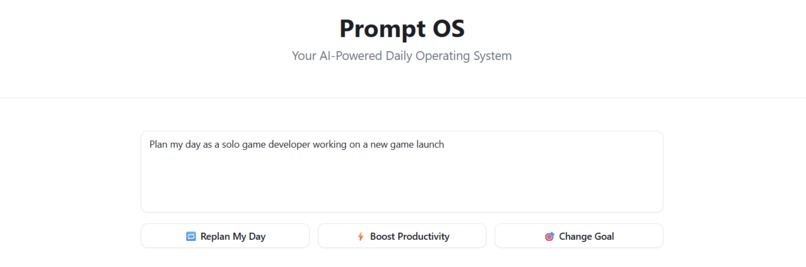 Prompt OS – AI Productivity Dashboard – screenshot 1