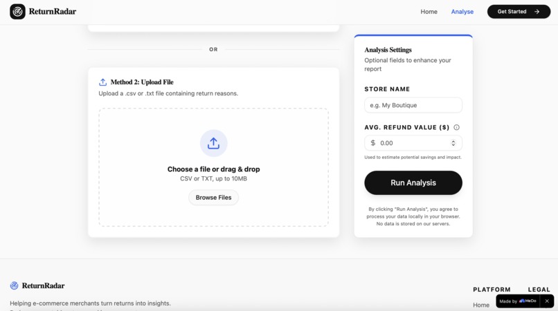 ReturnRadar – screenshot 3
