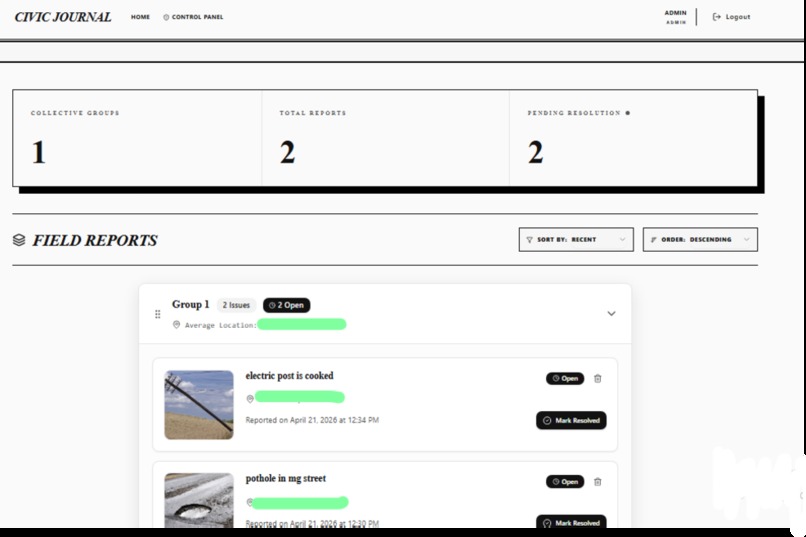 Civic Journal – screenshot 3