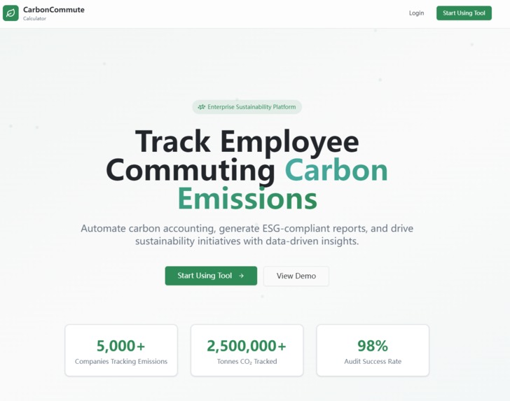 Track Employee Commuting Carbon Emissions – screenshot 1