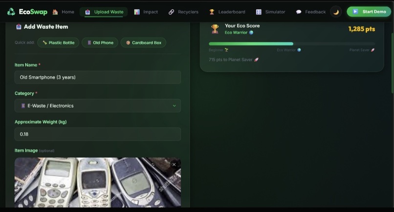 EcoSwap — Turning Waste Into Impact – screenshot 2