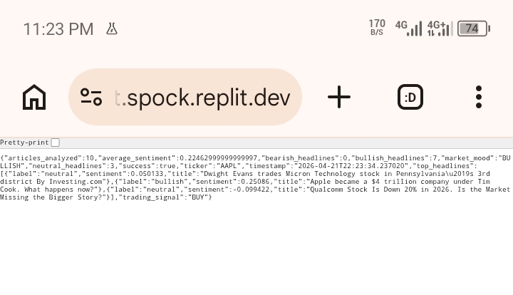 Sentiment Leaderboard: Multi-Ticker News API – screenshot 2