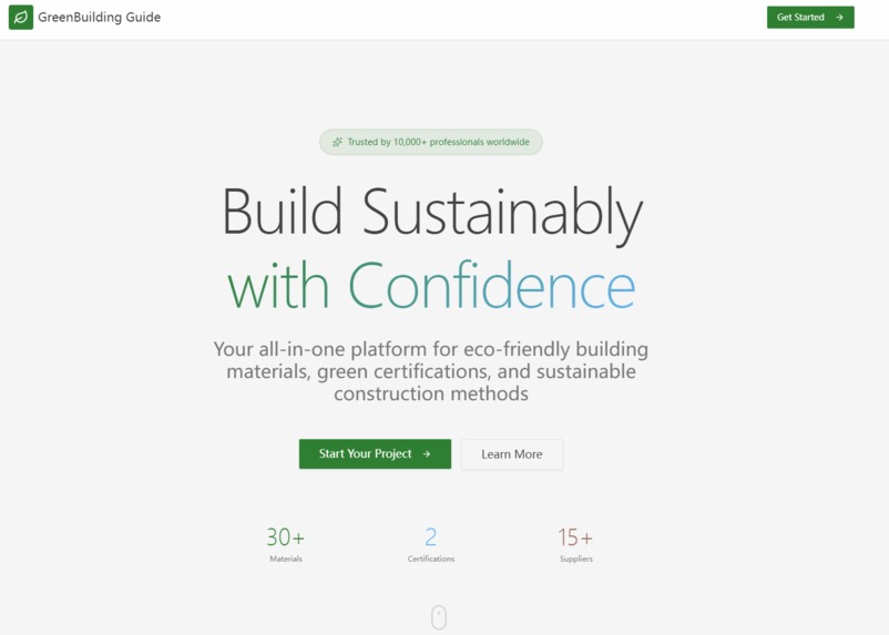 Build Sustainably withConfidence – screenshot 1