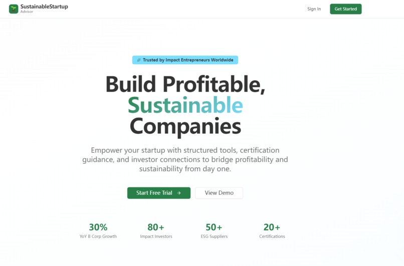 Build ProfitableSustainableCompanies – screenshot 1