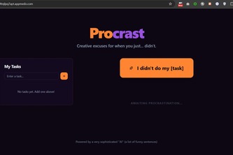 Procrast - Procrastination Excuse Generator