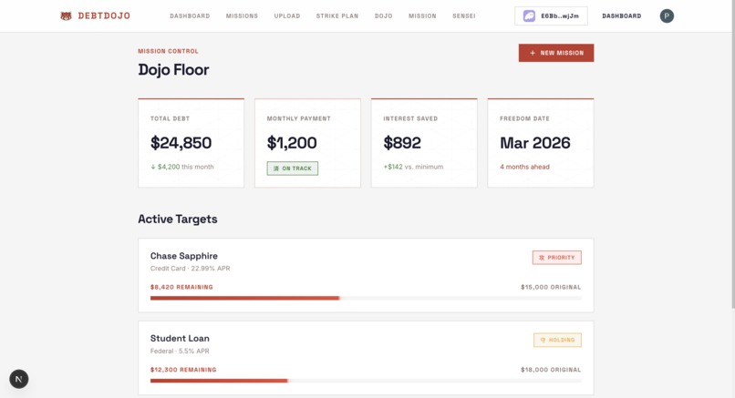 DEBT DOJO – screenshot 2
