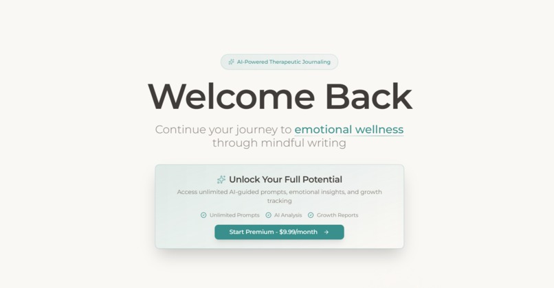 JournalTherapy AI – screenshot 1