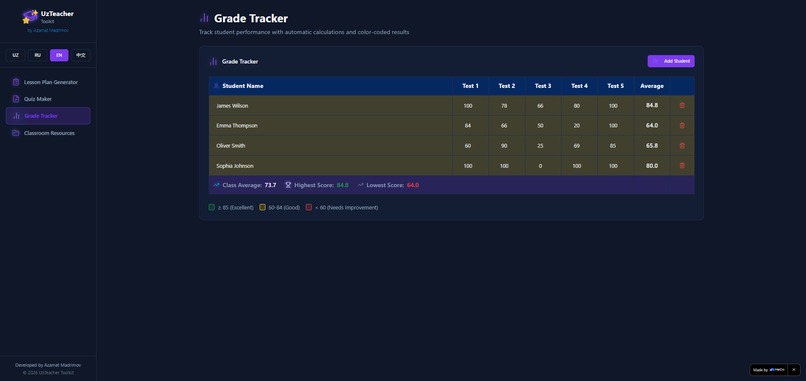 UzTeacher Toolkit — AI Teaching Platform – screenshot 3
