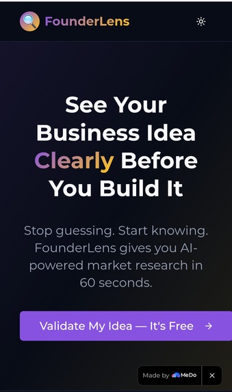FounderLens – screenshot 1