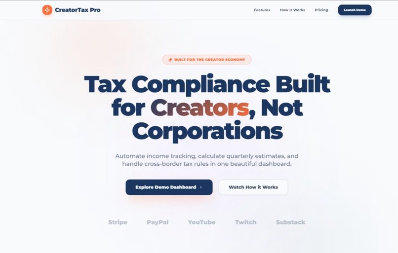 CreatorTax Pro – screenshot 1