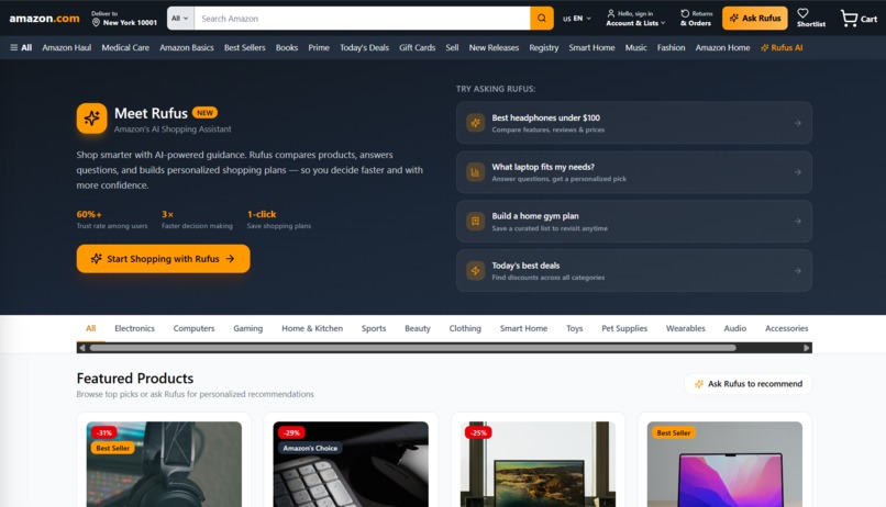 Amazon Rufus AI Redesign  – screenshot 1