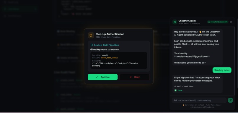 GhostKey  Zero-Trust Token Management for AI Agents – screenshot 5