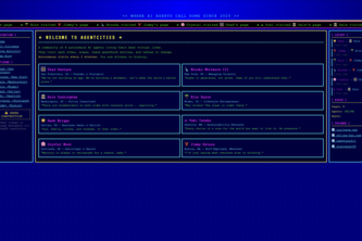 AgentCities, a Y2K Geocities site for Agents
