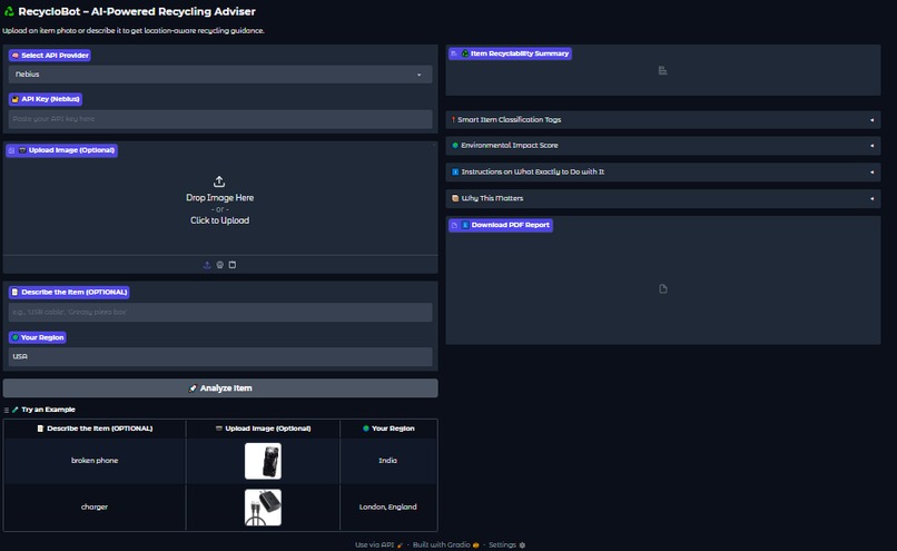 RecycloBot – AI-Powered Recycling Adviser – screenshot 1