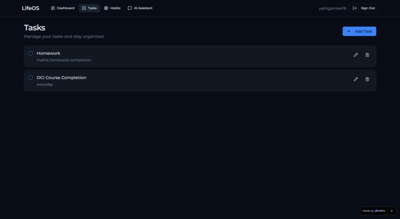 LifeOS – Your Personal AI Operating System – screenshot 2