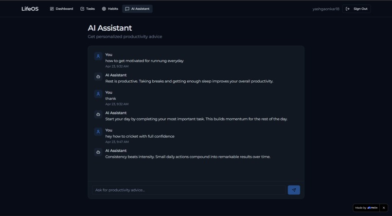 LifeOS – Your Personal AI Operating System – screenshot 5