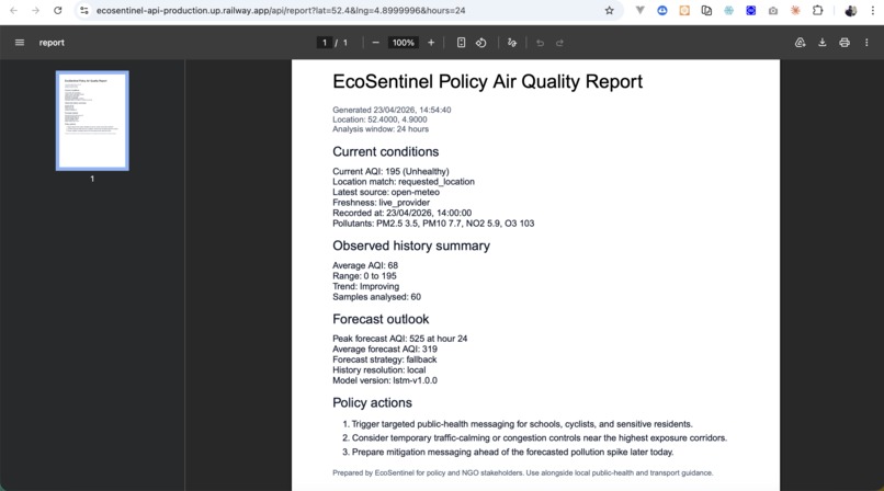 EcoSentinel – screenshot 1