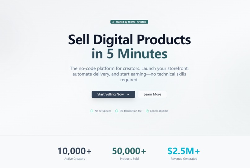 Sell Digital Productsin 5 Minutes – screenshot 1