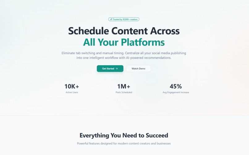 Schedule Content Across – screenshot 1