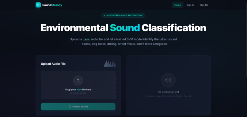 Environmental Sound Classifier (Backend API) – screenshot 1