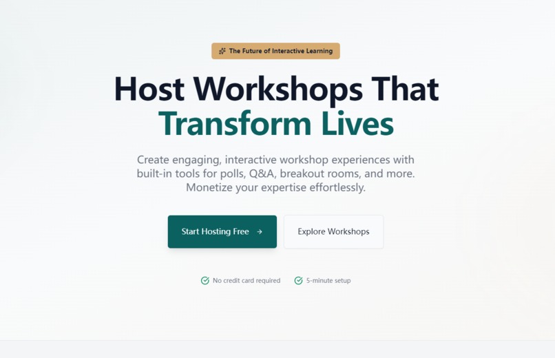 Host Workshops – screenshot 1