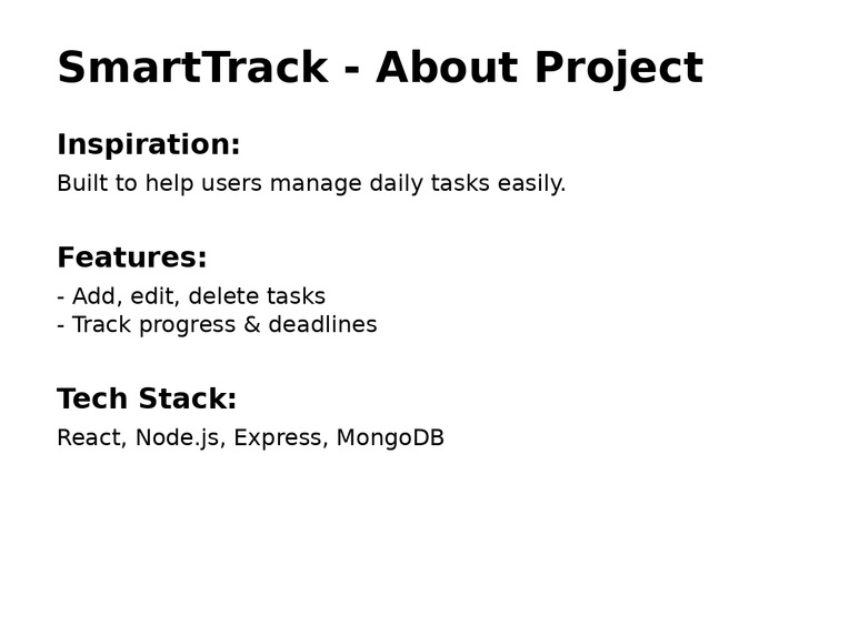 Smart track – screenshot 1