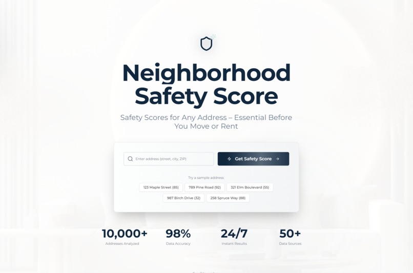 NeighborhoodSafety Score – screenshot 1