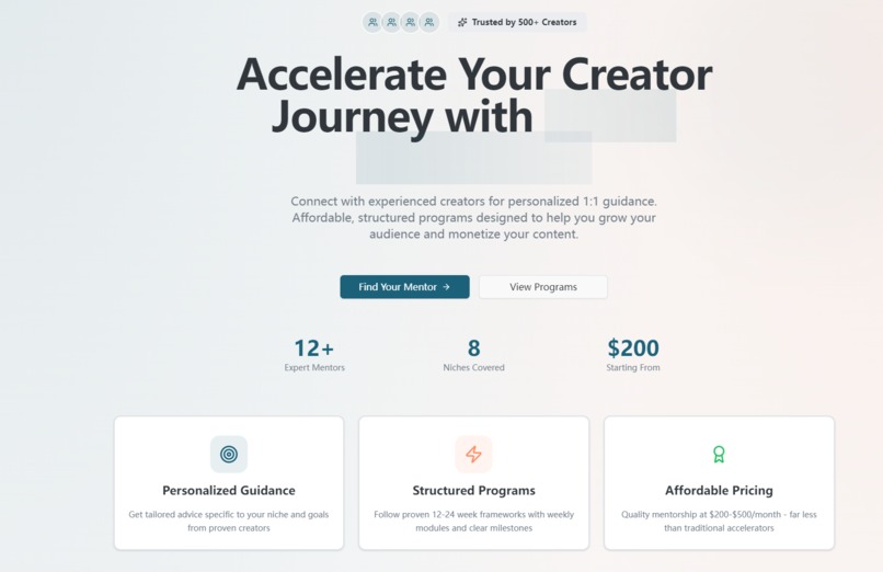 Accelerate Your Creator Journeywith – screenshot 1