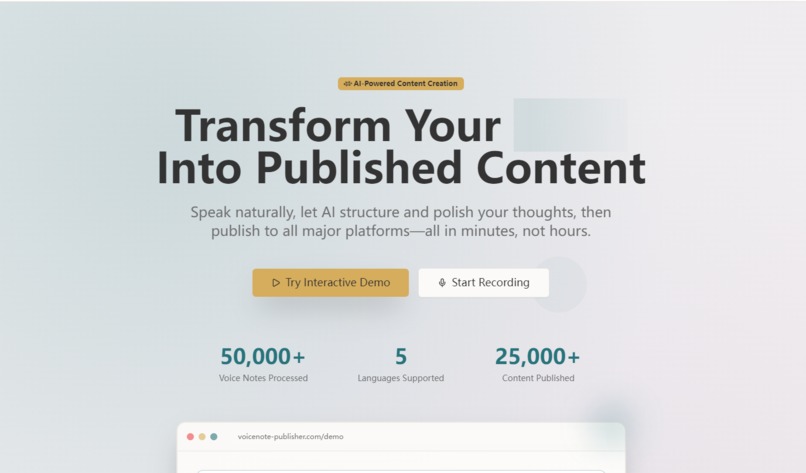 Into Published Content – screenshot 1