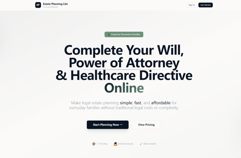 Estate Planning Lite – screenshot 1