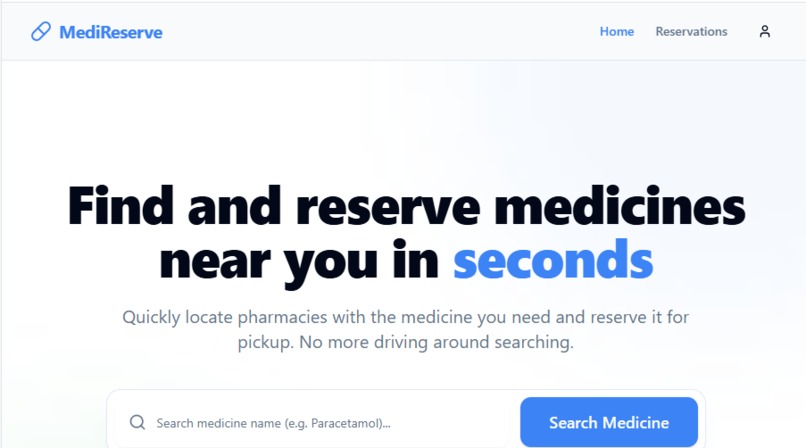 MediReserve – screenshot 1