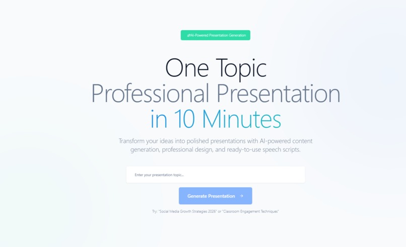 OneTopicProfessional Presentation – screenshot 1