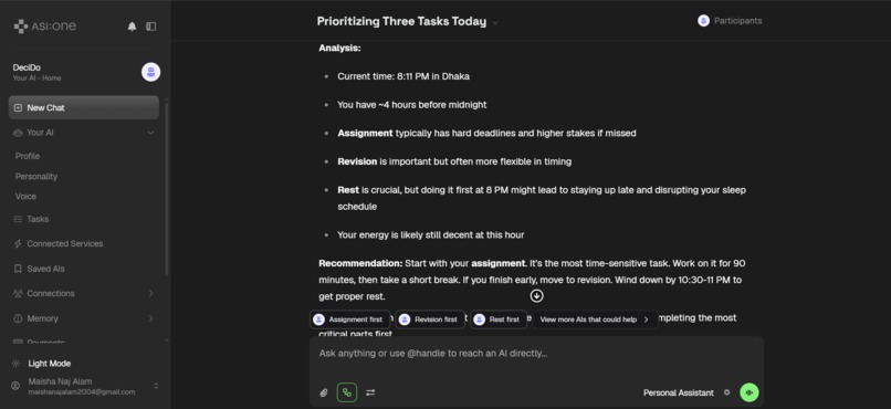 Decido: The AI Decision Copilot – screenshot 2