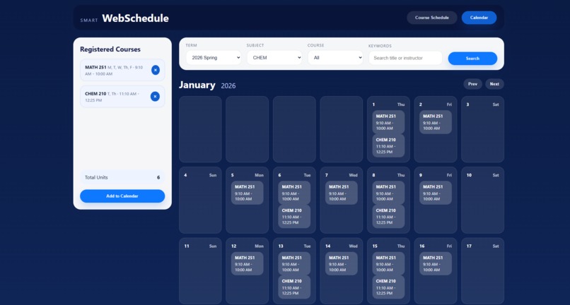 Smart WebSchedule – screenshot 2
