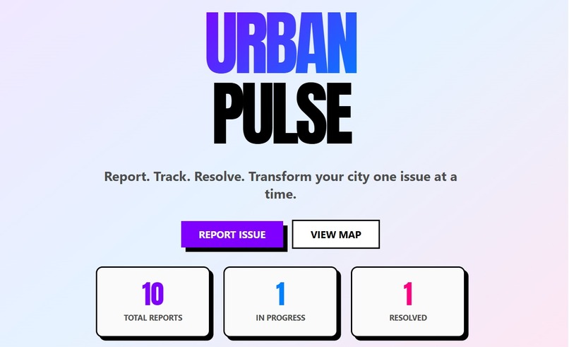 UrbanPulse - Track Report Resolve – screenshot 1