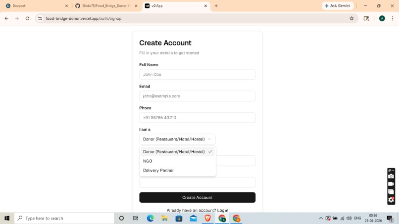 FoodBridge: Hyper-Local Logistics for Food Security – screenshot 2