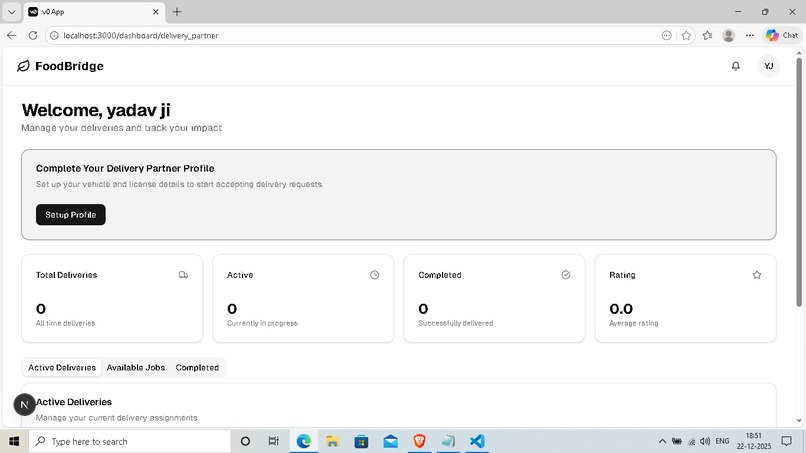 FoodBridge: Hyper-Local Logistics for Food Security – screenshot 8