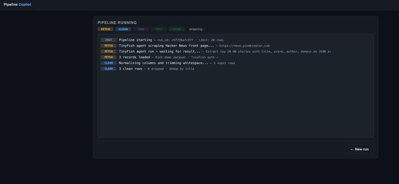 AI for ETL – screenshot 1